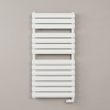Brita Bathrooms Designer Vertical Flat Single Panel White Towel Warmer Radiator 1200 x 600mm