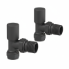 Brita Bathrooms Matt Anthracite Manual Angled Radiator Valves – 15mm Valve Pair