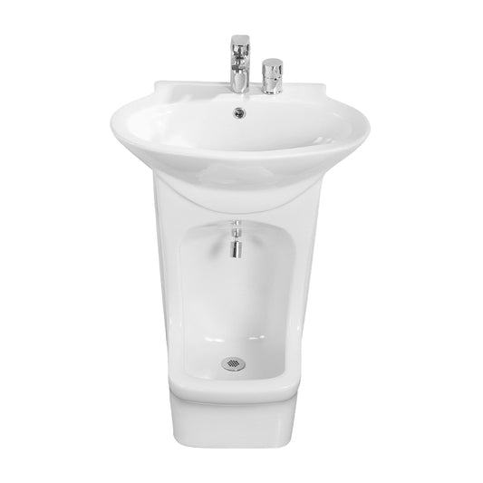 Brita Bathrooms Ablution Wudu Wash Basin – Dual Level Wash with Foot Wash Space, Tap & Click Clack Waste Included
