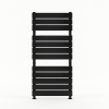 Brita Bathrooms Designer Vertical Flat Single Panel Black Towel Warmer Radiator 1050 x 500mm