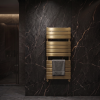 Brita Bathrooms Designer Vertical Flat Single Panel Gold Towel Warmer Radiator 1050 x 500mm