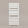 Brita Bathrooms Designer Vertical Flat Single Panel White Towel Warmer Radiator 1050 x 500mm