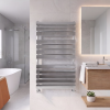 Brita Bathrooms Designer Vertical Flat Single Panel Chrome Towel Warmer Radiator 1050 x 600mm
