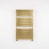 Brita Bathrooms Designer Vertical Flat Single Panel Gold Towel Warmer Radiator 1050 x 600mm