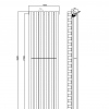 Brita Bathrooms 1600 x 456mm Designer Vertical Flat Double Panel Radiator – Gloss White