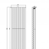 Brita Bathrooms Designer Vertical Flat Double Panel Anthracite Radiator 1800 x 532mm – 7781 BTU