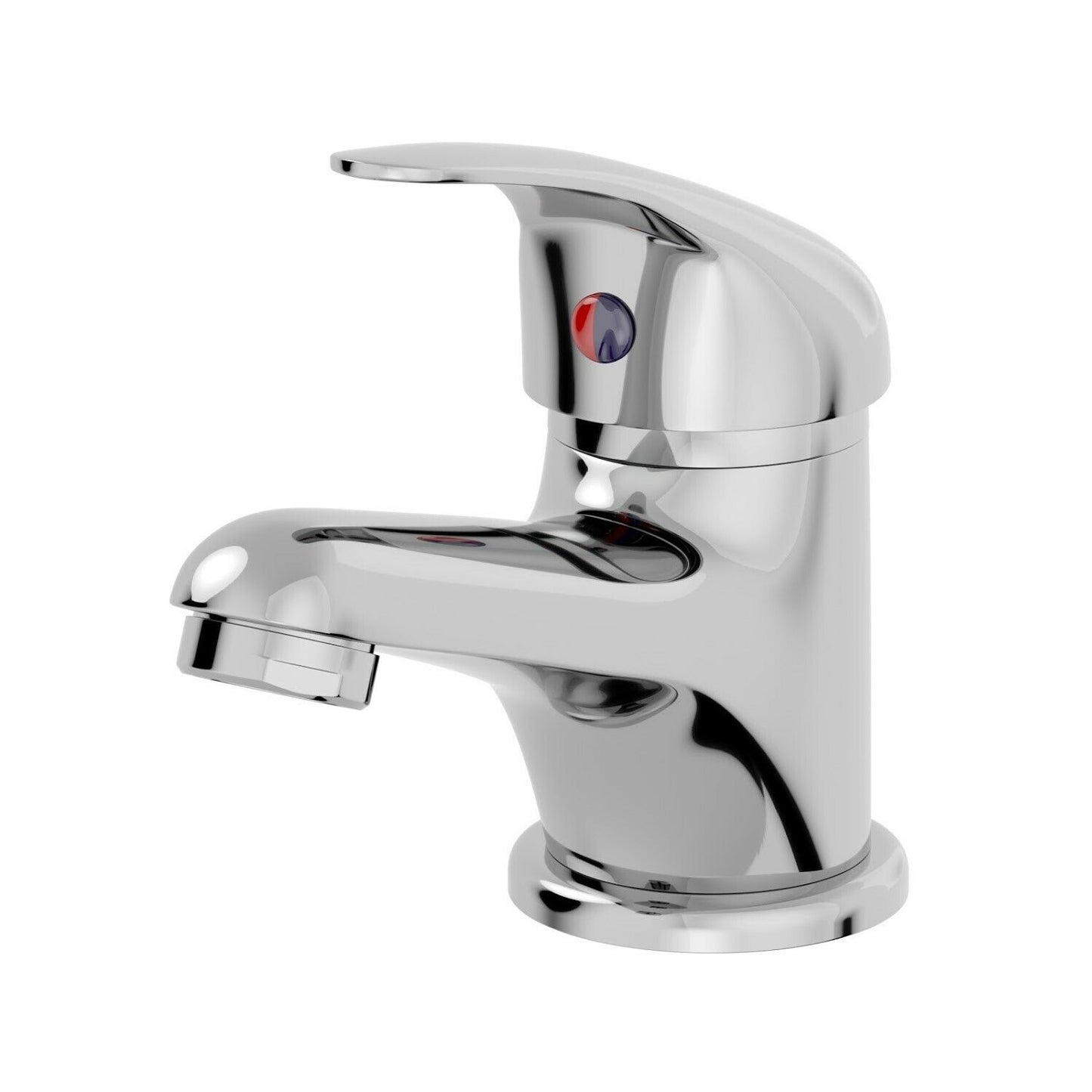 Brita Bathrooms Monobloc Basin Mixer Tap – Chrome with Click Clack Waste & Flexi Hoses (Solid Brass, Lifetime Guarantee)