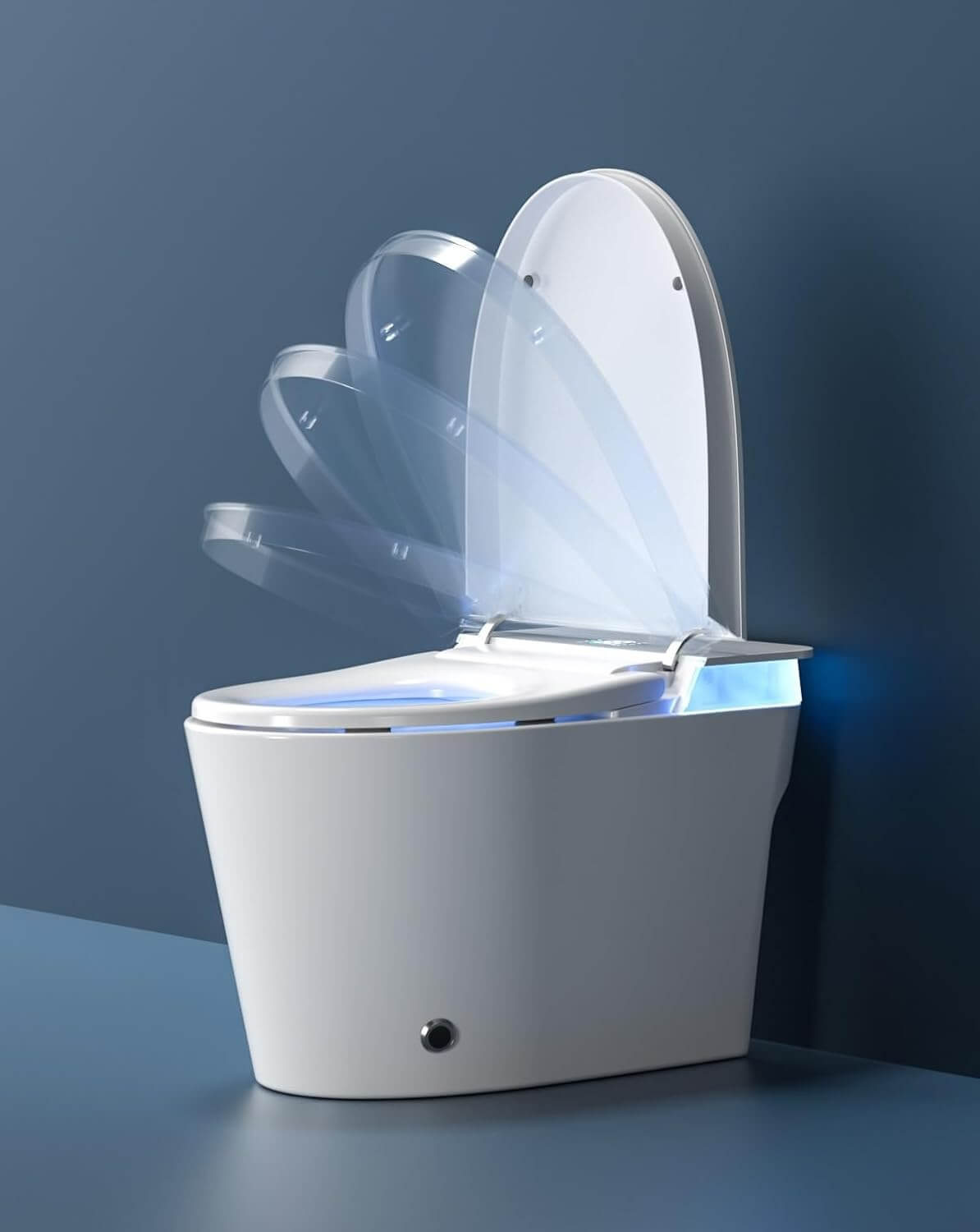 Brita Bathrooms Smart Intelligent Round Toilet (P-Trap) – Remote Control, Warm Seat, Auto Open/Flush, Bidet Wash & Warm Air Dryer