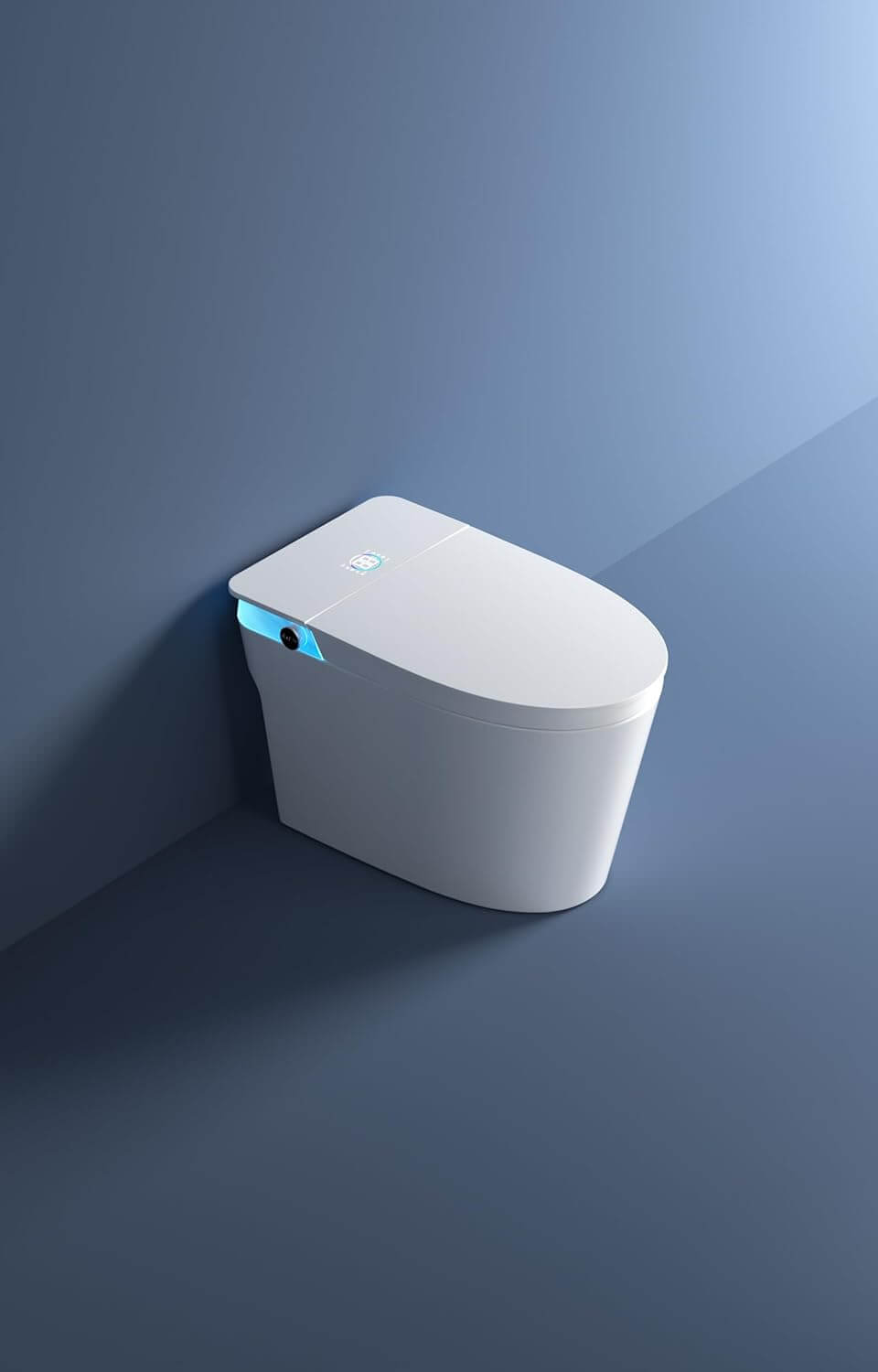 Brita Bathrooms Smart Intelligent Round Toilet (P-Trap) – Remote Control, Warm Seat, Auto Open/Flush, Bidet Wash & Warm Air Dryer