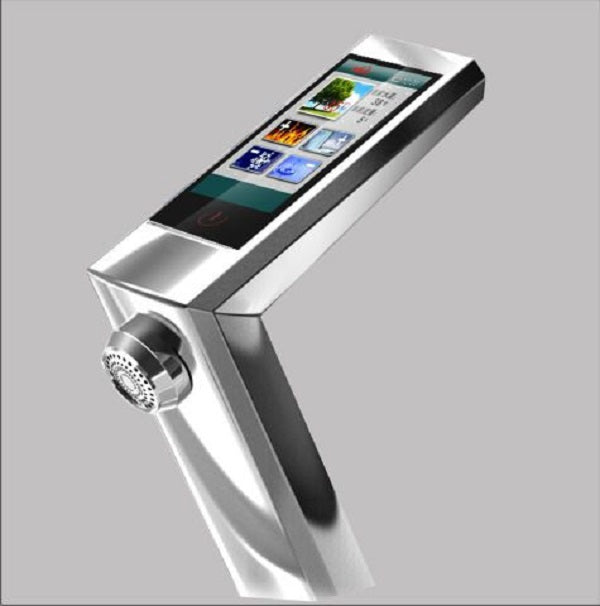 Brita Bathrooms Digital Display Bathroom Tap – Touch LCD Screen Cold & Hot Mixer with Precision Temperature Control (Chrome)