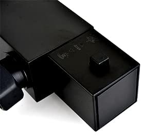 Brita Bathrooms Square Thermostatic Bar Shower Mixer Set – 8" Black Head Shower & Handset (2 in 1)