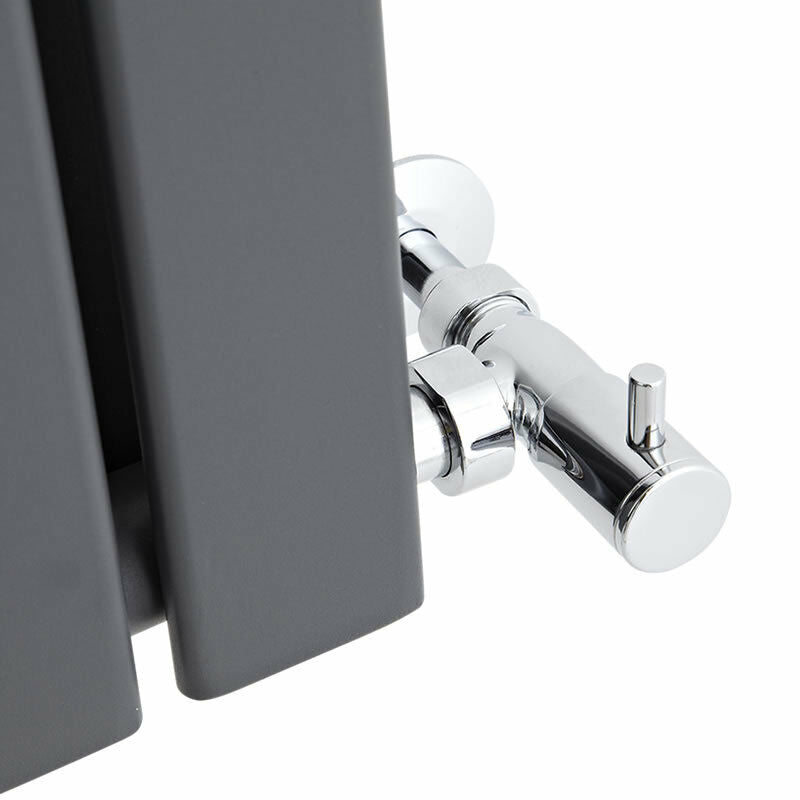 1800 x 608mm Designer Vertical Double Panel Radiator – Anthracite Flat Panel | 12742 BTU