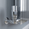 Brita Bathrooms Designer Chrome Thermostatic Corner Radiator Valves with Lockshield – 15mm TRV Pair