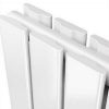 Brita Bathrooms 1600 x 456mm Designer Vertical Flat Double Panel Radiator – Gloss White