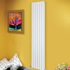 Brita Bathrooms 1800 x 456mm Designer Vertical Flat Double Panel Radiator – Gloss White