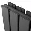 Brita Bathrooms Designer Vertical Flat Double Panel Anthracite Radiator 1600 x 532mm – 6761 BTU