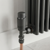 Brita Bathrooms Designer Matt Anthracite Thermostatic Angled Radiator Valves with Lockshield – 15mm TRV Pair