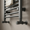 Brita Bathrooms Matt Anthracite Manual Angled Radiator Valves – 15mm Valve Pair