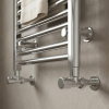 Brita Bathrooms Chrome Manual Angled Radiator Valves – 15mm Valve Pair