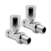Brita Bathrooms Chrome Manual Straight Radiator Valves – 15mm Valve Pair