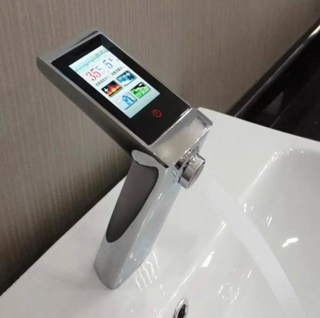 Brita Bathrooms Digital Display Bathroom Tap – Touch LCD Screen Cold & Hot Mixer with Precision Temperature Control (Chrome)