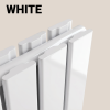 Brita Bathrooms 600 x 836mm Designer Horizontal Flat Double Panel Radiator – Gloss White | 4744 BTU