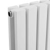 Brita Bathrooms 1800 x 456mm Designer Vertical Flat Double Panel Radiator – Gloss White