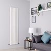 Brita Bathrooms 1800 x 456mm Designer Vertical Flat Double Panel Radiator – Gloss White