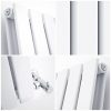 Brita Bathrooms 1600 x 456mm Designer Vertical Flat Double Panel Radiator – Gloss White