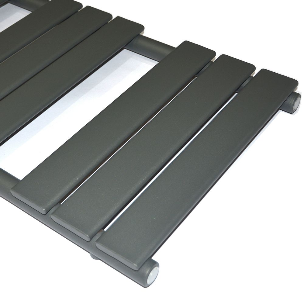 1200 x 600mm Designer Vertical Anthracite Towel Warmer Radiator – Flat Single Panel | 3004 BTU – Brita Bathrooms